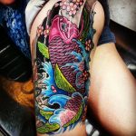 Custom Colored Tri Pink Tattoo