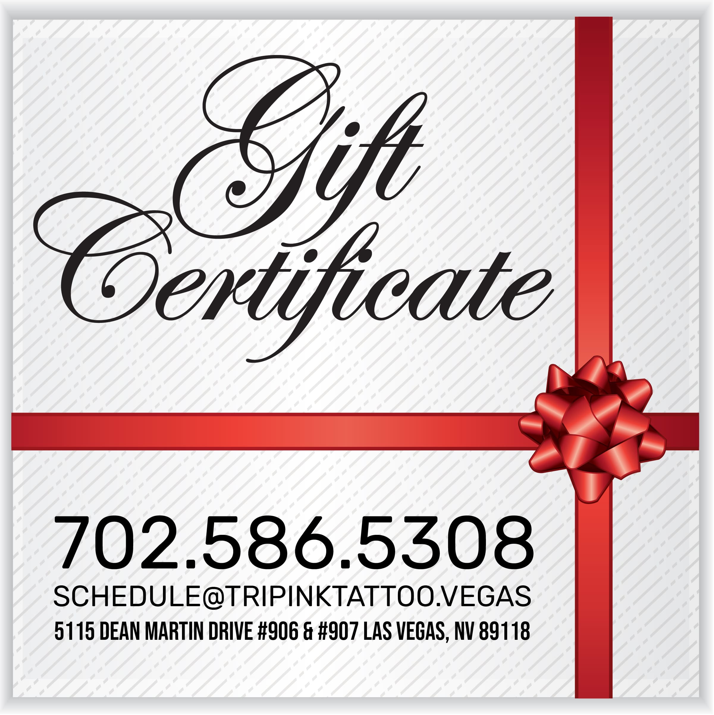 Gift Certificates - Tri Pink Tattoo