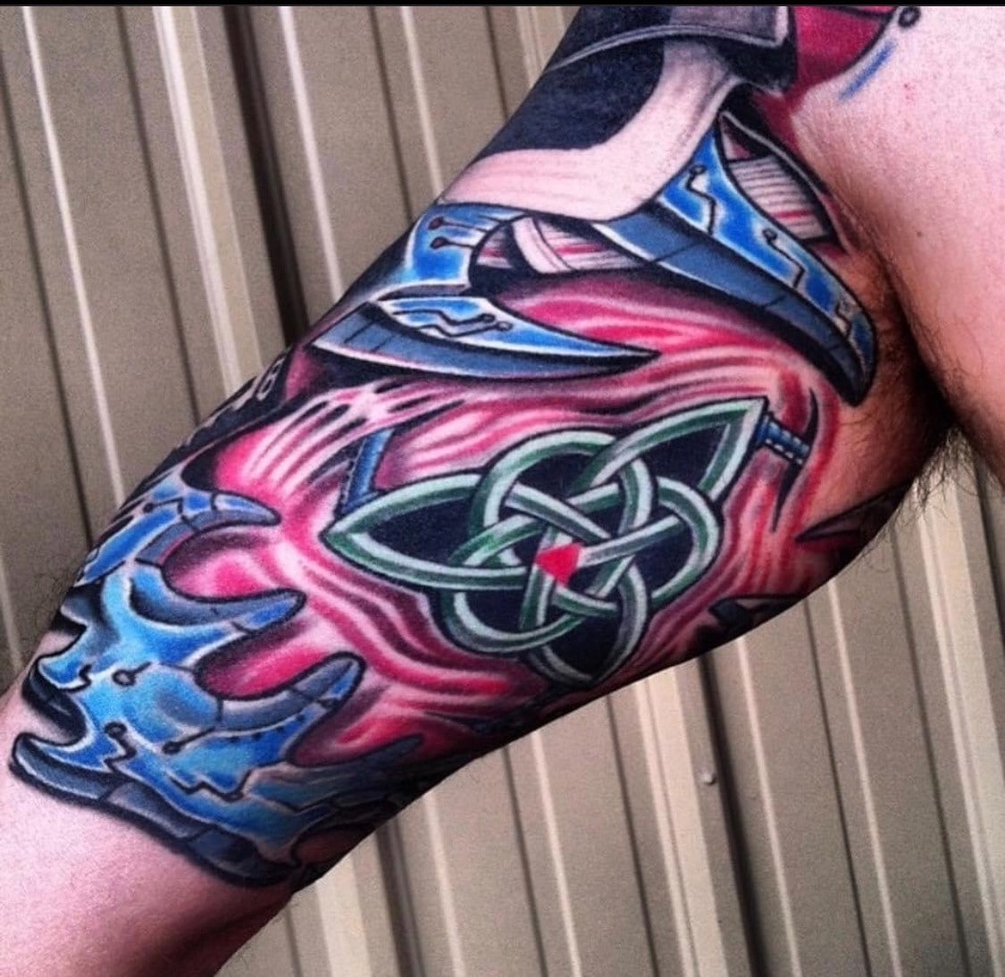 colorful arm tattoo artwork - Las Vegas - Trip Ink Tattoo