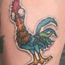 Hen Cock Tri Pink Tattoo