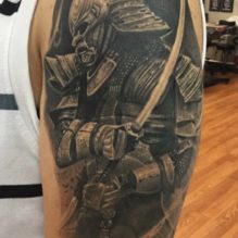 Knight Sword Dark Arm Tri Pink Tattoo